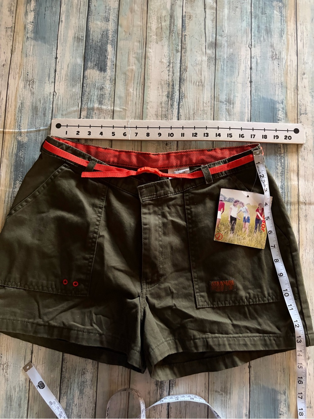 Jordache Olive Green Utility Shorts Size 13/14 NWT - Picture 3 of 8